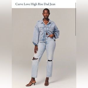 Abercrombie Curve Love High Rise Dad Jean - NWT